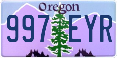 OR license plate 997EYR