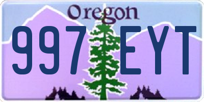 OR license plate 997EYT