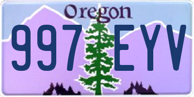 OR license plate 997EYV