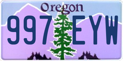 OR license plate 997EYW