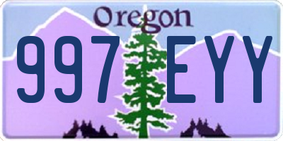 OR license plate 997EYY