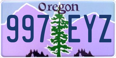 OR license plate 997EYZ