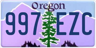 OR license plate 997EZC