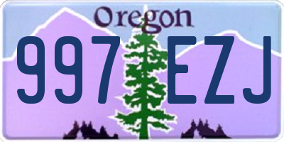 OR license plate 997EZJ