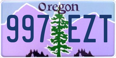 OR license plate 997EZT