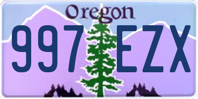 OR license plate 997EZX