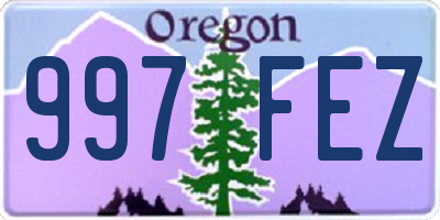 OR license plate 997FEZ