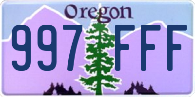 OR license plate 997FFF