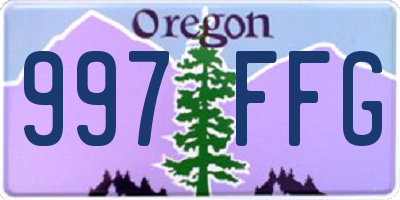 OR license plate 997FFG