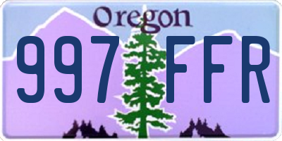 OR license plate 997FFR