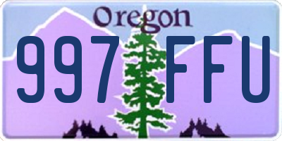 OR license plate 997FFU