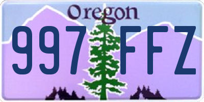 OR license plate 997FFZ
