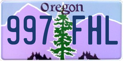 OR license plate 997FHL
