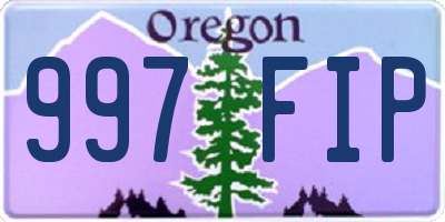 OR license plate 997FIP