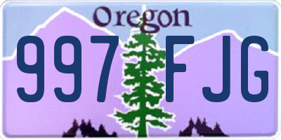 OR license plate 997FJG