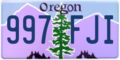 OR license plate 997FJI