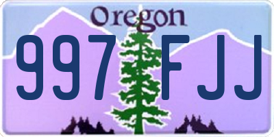 OR license plate 997FJJ