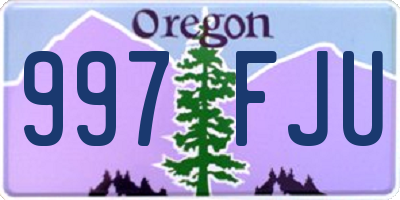 OR license plate 997FJU