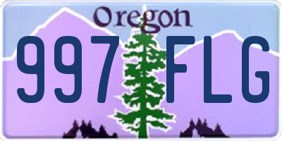 OR license plate 997FLG