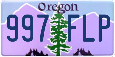 OR license plate 997FLP