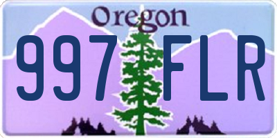 OR license plate 997FLR