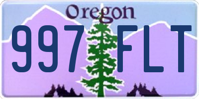 OR license plate 997FLT