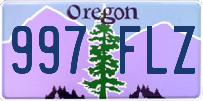 OR license plate 997FLZ