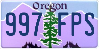 OR license plate 997FPS