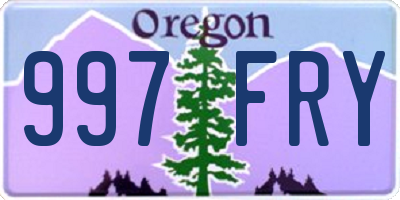 OR license plate 997FRY