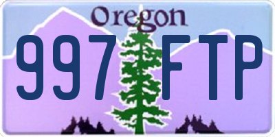 OR license plate 997FTP