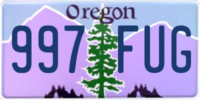 OR license plate 997FUG