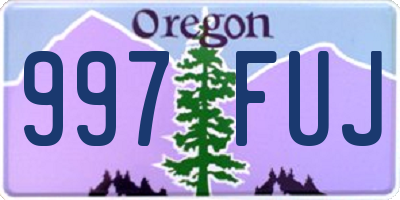 OR license plate 997FUJ