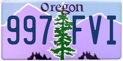 OR license plate 997FVI