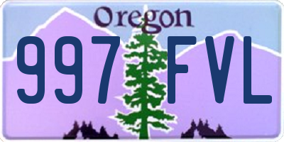 OR license plate 997FVL