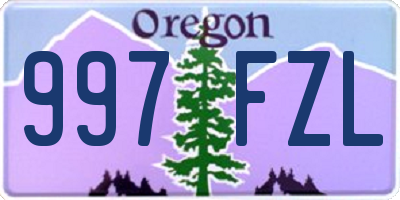 OR license plate 997FZL