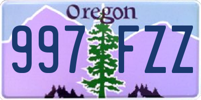 OR license plate 997FZZ