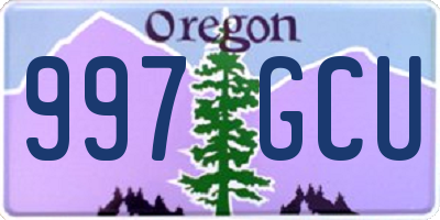 OR license plate 997GCU