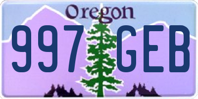 OR license plate 997GEB