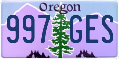 OR license plate 997GES
