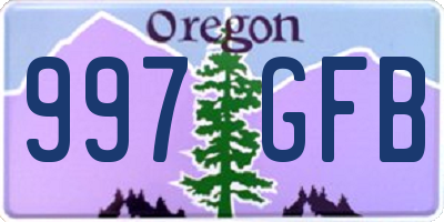 OR license plate 997GFB