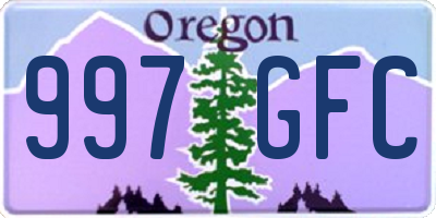 OR license plate 997GFC