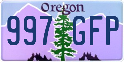 OR license plate 997GFP