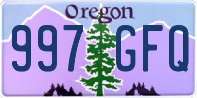 OR license plate 997GFQ