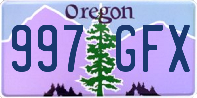OR license plate 997GFX