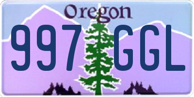 OR license plate 997GGL