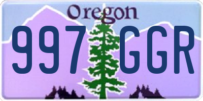 OR license plate 997GGR