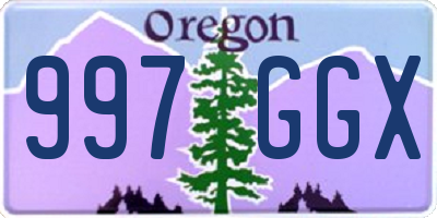 OR license plate 997GGX