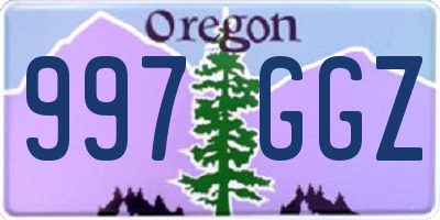 OR license plate 997GGZ