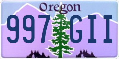 OR license plate 997GII