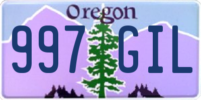 OR license plate 997GIL